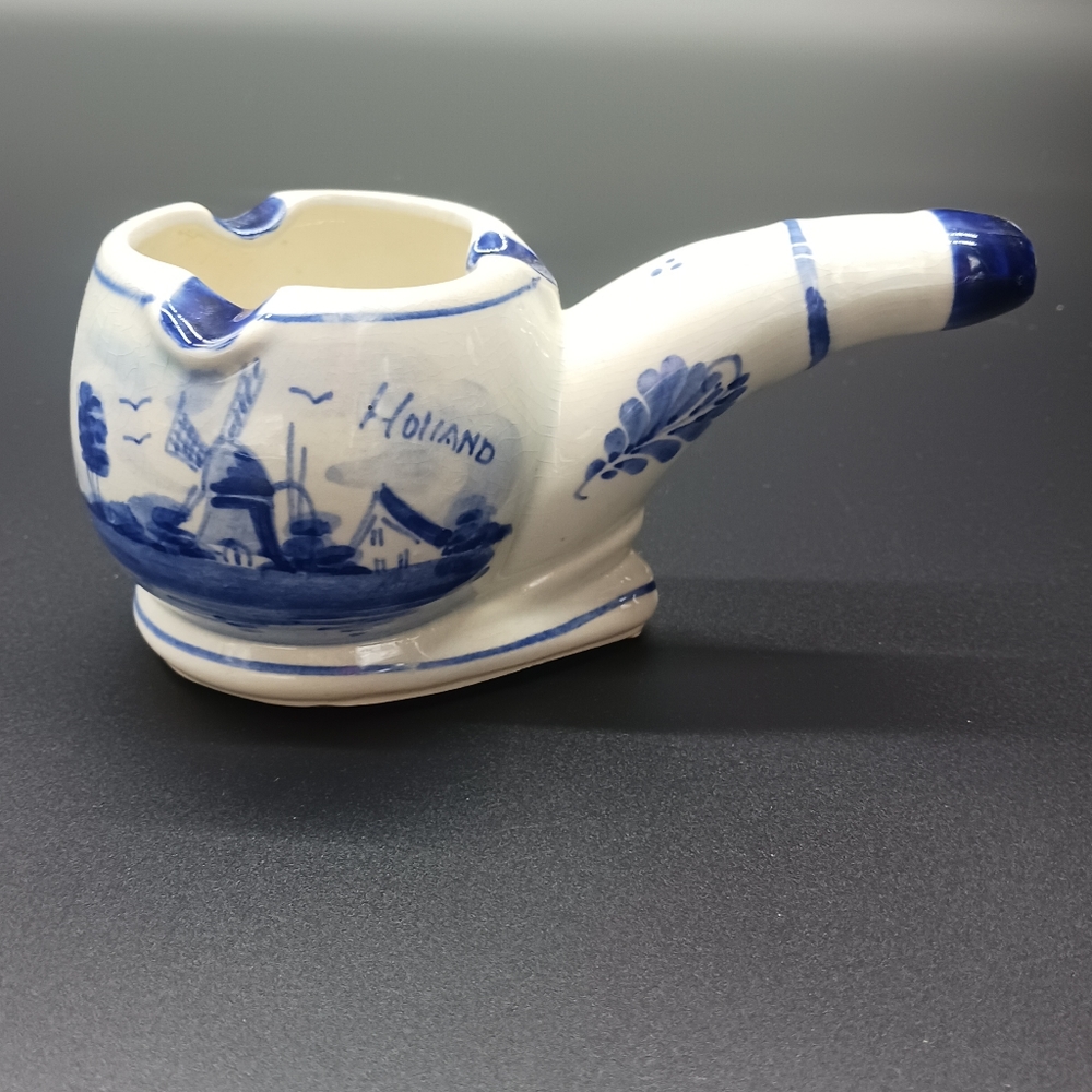 Vintage Delft Holland Pipe shaped Ashtray